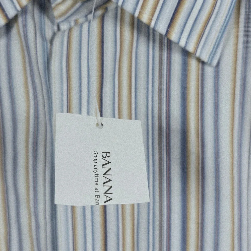 Banana Republic Slim Fit Striped Dress‎ Shirt Mens 16-16.5 L Woven in Italy NWT